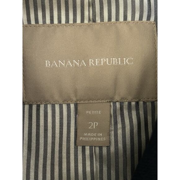 Banana Republic Women's Double Breasted Blazer Jacket Navy Blue Gold Buttons-2P - Picture 6 of 6